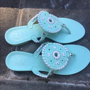 Jack Rogers Georgica Jelly Sandals Size 7 Sea Foam
